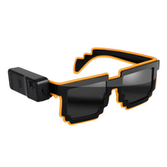 Yellow Light Up Pixel Meme Sunglasses