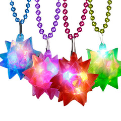 Light Up Beaded Crystal Star Necklace
