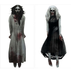 Spooky 65" x 33 1/2" Ghost Girls Backdrop - 2 Pieces Per Pack