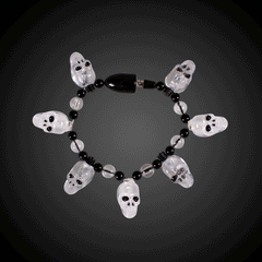 LED Light Up Skull Bead Bracelet 1 Pc