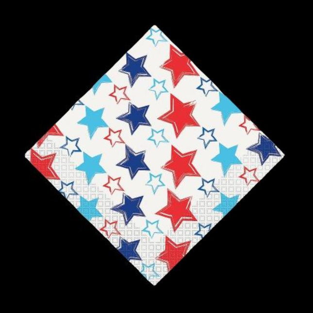 Bright Stars & Stripes Luncheon Napkins | PartyGlowz