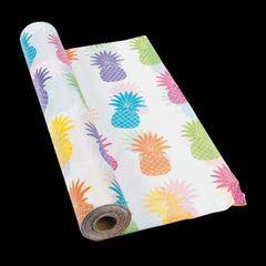 Bright Pineapple Plastic Tablecloth Roll - 100 Feet