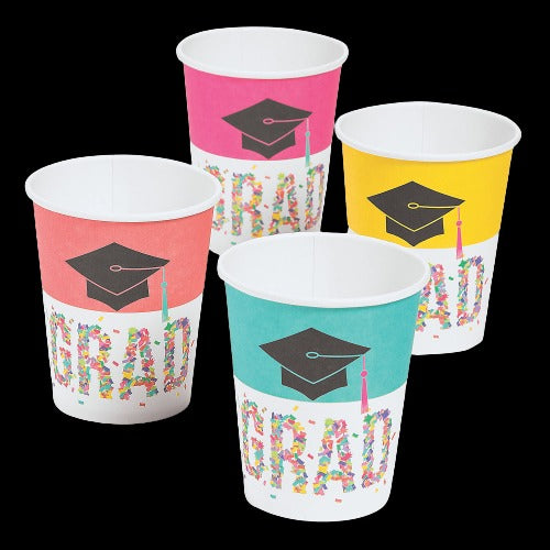 9 Oz Congrats Girl Graduation Party Paper Cups