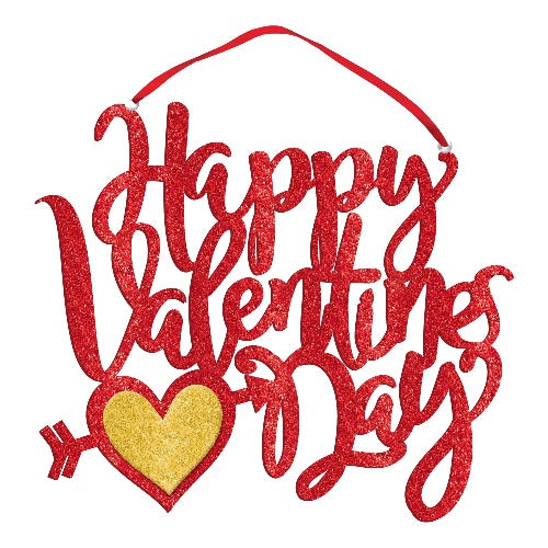 Happy Valentine's Day Glitter Sign