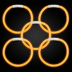 10 Inch Orange Glow Stick Bracelets