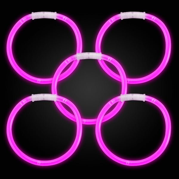 10 Inch Glow Stick Bracelets Pink