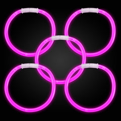 8 Inch Premium Pink Glow Stick Bracelets