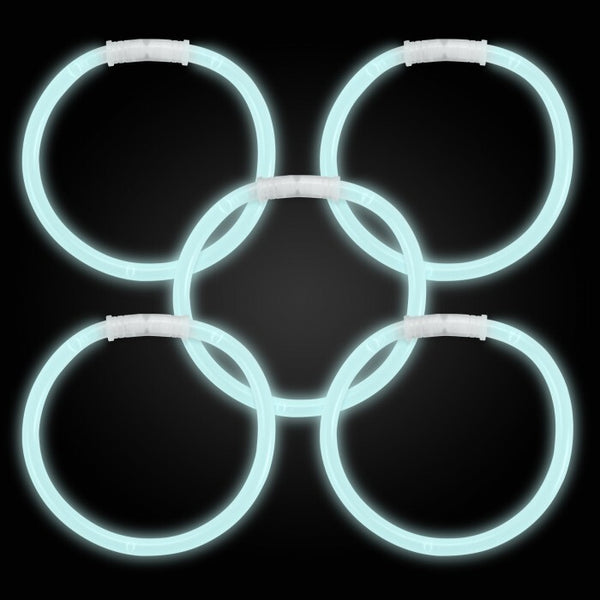 10 Inch Glow Stick Bracelets White