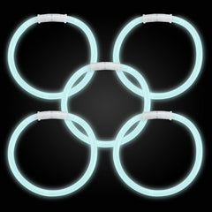 10 Inch Glow Stick Bracelets White