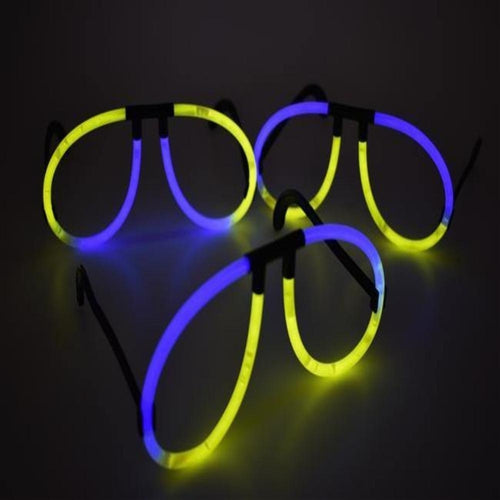 Glow Blue & Yellow Bi-Color Aviator Style Eyeglasses