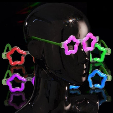 Glow Star Shaped Eye Glasses - Pack of 12 Eyeglasses