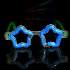 Blue Glow Star Shaped Eye Glasses