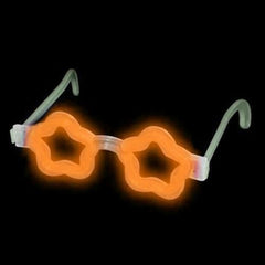 Orange Glow Star Shaped Eye Glasses