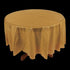 Gold Round Plastic Tablecloth