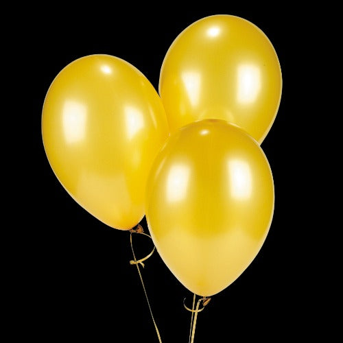 11 Metallic Gold Latex Balloons