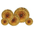 Gold Metallic Fans - 5 Per Pack