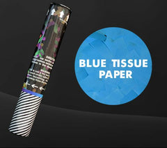 12 Gender Reveal Confetti Cannon - Blue Tissue