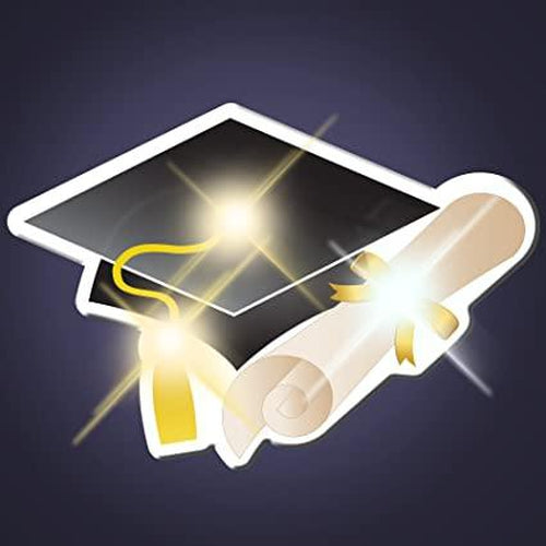 Graduation Cap Flashing Lapel Pin Body Light