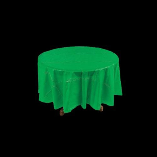 Green Round Plastic Tablecloth