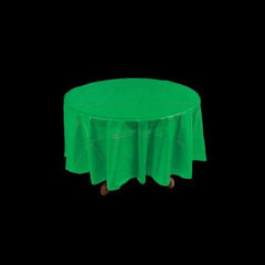 Green Round Plastic Tablecloth