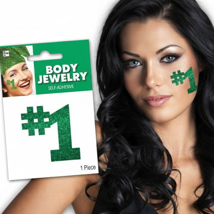 Green #1 Glitter Body Jewelry