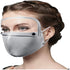 Reusable and Washable Breathable Cloth Face_Mask with Clear Eyes_Shield (Removable)-Pack of 1- Grey