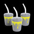 8 Oz Gross Slime Plastic Cups with Lids & Straws
