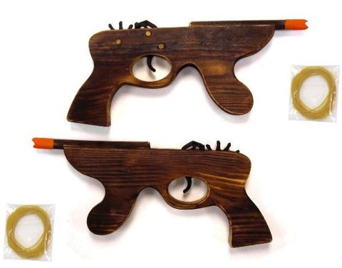 Antique Looking Machine Gun Elastic Shooter
