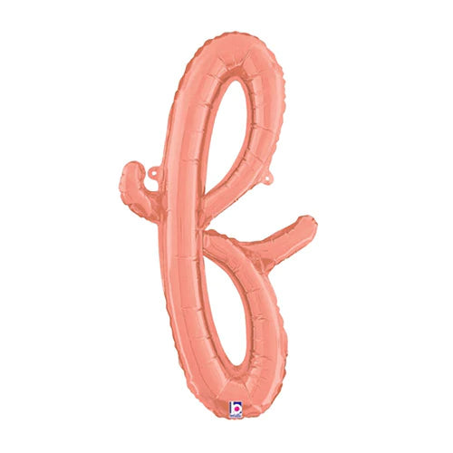 24  Script Letter F Rose Gold (Air-Fill Only)