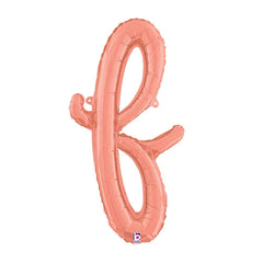 24  Script Letter "F" Rose Gold (Air-Fill Only)