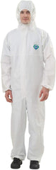 Disposable Full Body Suits,PPE Hazmat Suits,Full Body Protection Head Cover-White-XX Large