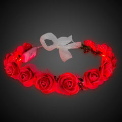 LED Light Up Red Roses Halo Headband