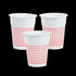 12 Oz Red Gingham Plastic Cups