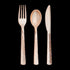 Metallic Rose Gold Hammered Assorted Cutlery Set