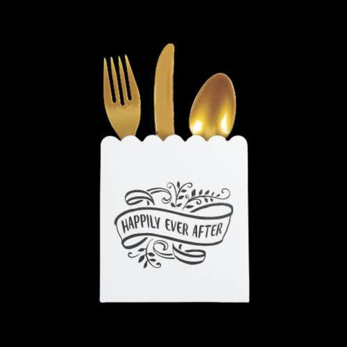 Happily Ever After Scalloped Cutlery Holders