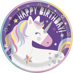 Unicorn Happy Birthday Dinner Plates