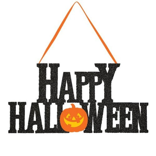 Happy Halloween Hanging Sign - 5 3/4" x 13 1/4"