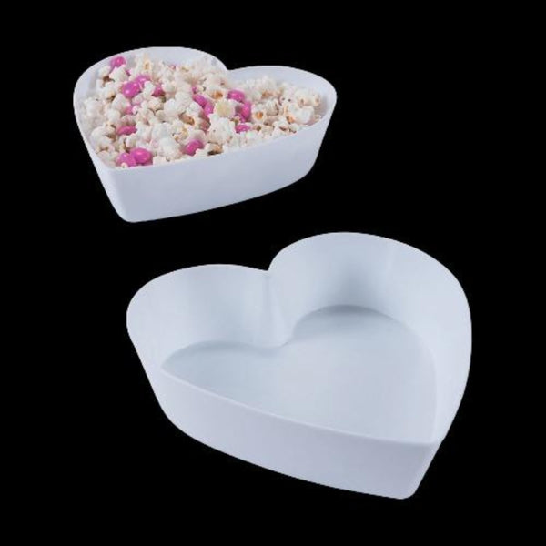 Heart-Shaped Plastic Bowl Set
