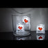 Litecubes 3 Mode White Light up LED Ice Cube with Heart Print 1 Pc
