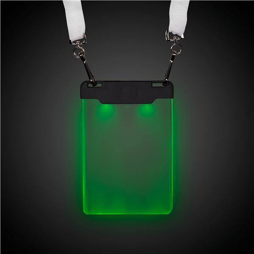 LED Light Up Green Sound Activated Badge