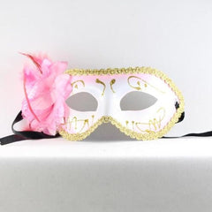 Pink Venetian Flower Face Mask