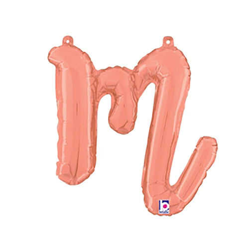 14  Script Letter M Rose Gold (Air-Fill Only)