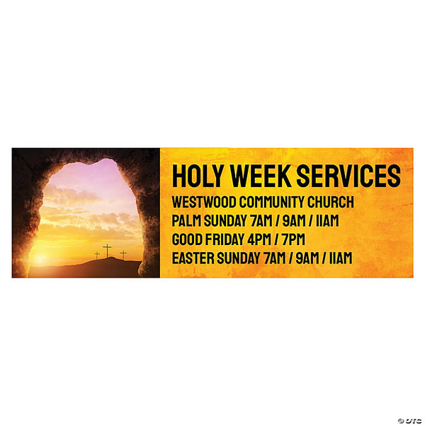 Holy Week Easter Custom Banner - Large