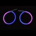 Glow In The Dark Hoop Earrings Bi-Color - Blue Pink