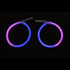 Glow In The Dark Hoop Earrings Bi-Color - Blue Pink