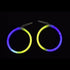 Glow In The Dark Hoop Earrings Bi-Color - Blue Yellow