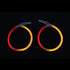 Glow In The Dark Hoop Earrings Bi-Color - Orange Red