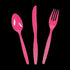 Hot Pink Plastic Cutlery Sets