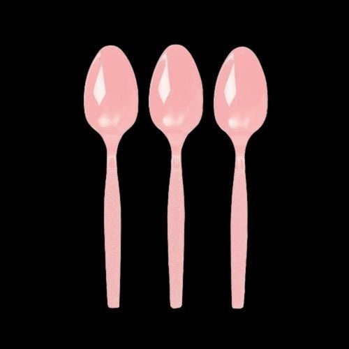 Light Pink Color Plastic Spoons