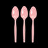 Light Pink Color Plastic Spoons